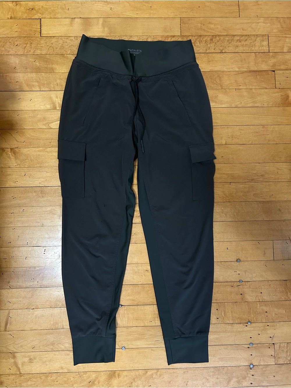 Athleta Black Kids Cargo Sweatpants with Drawstring Waist